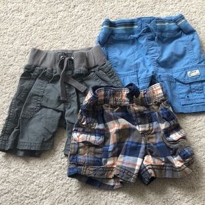 Baby boy shorts bundle of 3 shorts 6m